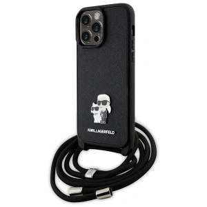 Kup Etui Karl Lagerfeld KLHCP14XSAKCPSK Apple iPhone 14 Pro Max hardcase Crossbody Saffiano Metal Pin czarny/black - KLD1623 - {ean13} - Sklep Home Screen