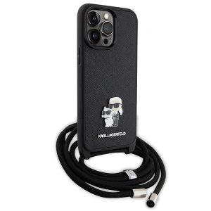 Kup Etui Karl Lagerfeld KLHCP14XSAKCPSK Apple iPhone 14 Pro Max hardcase Crossbody Saffiano Metal Pin czarny/black - KLD1623 - {ean13} - Sklep Home Screen