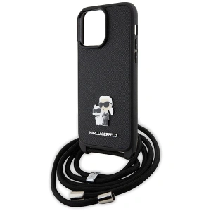 Kup Etui Karl Lagerfeld KLHCP14XSAKCPSK Apple iPhone 14 Pro Max hardcase Crossbody Saffiano Metal Pin czarny/black - KLD1623 - {ean13} - Sklep Home Screen