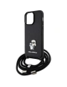 Kup Karl Lagerfeld Apple Tasche KLHCP14XSAKCPSK iPhone 14 Pro Max Hartschale Crossbody Saffiano Metall Pin schwarz/schwarz - KLD1623 - {ean13} - Sklep Home Screen