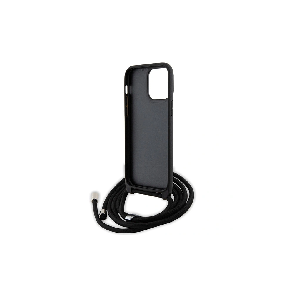 Etui Karl Lagerfeld KLHCP14XSAKCPSK Apple iPhone 14 Pro Max hardcase Crossbody Saffiano Metal Pin czarny/black