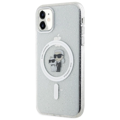 Buy Karl Lagerfeld KLHMN61HGKCNOT Apple iPhone 11/XR hardcase Karl&Choupette Glitter MagSafe transparent - KLD1624 - {ean13} - Home Screen Store Europe