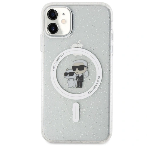Kup Etui Karl Lagerfeld KLHMN61HGKCNOT Apple iPhone 11/XR hardcase Karl&Choupette Glitter MagSafe transparent - KLD1624 - {ean13} - Sklep Home Screen