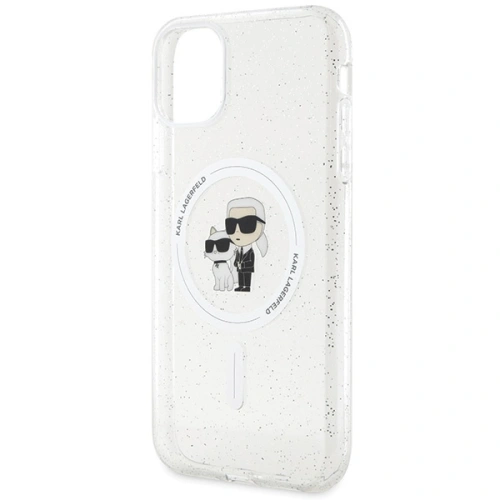 Kup Etui Karl Lagerfeld KLHMN61HGKCNOT Apple iPhone 11/XR tvrdý obal Karl&Choupette Glitter MagSafe transparentní - KLD1624 - {ean13} - Sklep Home Screen