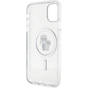 Kup Karl Lagerfeld Apple Tasche KLHMN61HGKCNOT iPhone 11/XR Hartschale Karl&Choupette Glitter MagSafe transparent - KLD1624 - {ean13} - Sklep Home Screen
