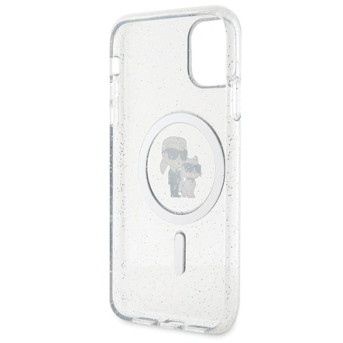 Kup Etui Karl Lagerfeld KLHMN61HGKCNOT Apple iPhone 11/XR hardcase Karl&Choupette Glitter MagSafe transparent - KLD1624 - {ean13} - Sklep Home Screen
