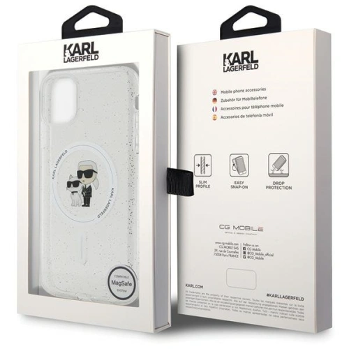 Buy Karl Lagerfeld KLHMN61HGKCNOT Apple iPhone 11/XR hardcase Karl&Choupette Glitter MagSafe transparent - KLD1624 - {ean13} - Home Screen Store Europe