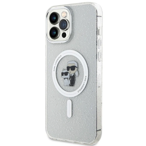 Buy Karl Lagerfeld KLHMP13XHGKCNOT Apple iPhone 13 Pro Max hardcase Karl&Choupette Glitter MagSafe transparent - KLD1626 - {ean13} - Home Screen Store Europe