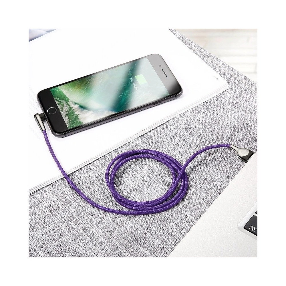 Kabel USB do Lightning Baseus MVP 2.4A 1 metr - fioletowy