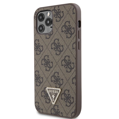 Kup Etui Guess GUHCP12MP4TDSCPW Apple iPhone 12/12 Pro hardcase Crossbody 4G Metal Logo hnědý/brown - GUE2726 - {ean13} - Sklep Home Screen