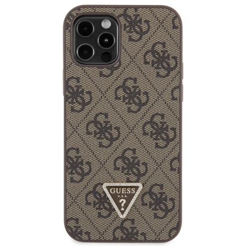 Kup Etui Guess GUHCP12MP4TDSCPW Apple iPhone 12/12 Pro hardcase Crossbody 4G Metal Logo hnědý/brown - GUE2726 - {ean13} - Sklep Home Screen