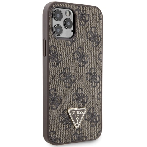 Kup Etui Guess GUHCP12MP4TDSCPW Apple iPhone 12/12 Pro hardcase Crossbody 4G Metal Logo hnědý/brown - GUE2726 - {ean13} - Sklep Home Screen
