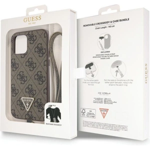 Kup Etui Guess GUHCP12MP4TDSCPW Apple iPhone 12/12 Pro keménytok Crossbody 4G Fém Logó barna/brown - GUE2726 - {ean13} - Sklep Home Screen