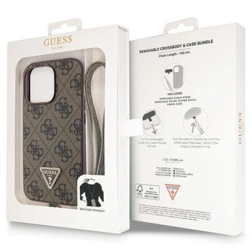 Kup Etui Guess GUHCP13LP4TDSCPW Apple iPhone 13/13 Pro hardcase Crossbody 4G Metal Logo brązowy/brown - GUE2730 - {ean13} - Sklep Home Screen