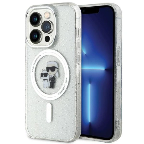 Buy Karl Lagerfeld KLHMP14LHGKCNOT Apple iPhone 14 Pro hardcase Karl&Choupette Glitter MagSafe transparent - KLD1627 - {ean13} - Home Screen Store Europe
