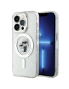 Etui Karl Lagerfeld KLHMP14LHGKCNOT Apple iPhone 14 Pro hardcase Karl&Choupette Glitter MagSafe transparent
