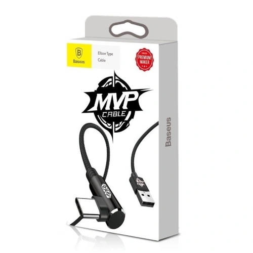 Kup Cablul USB Type-C unghiular Baseus MVP Elbow 2A 1 metru - negru - BSU174BLK - {ean13} - Sklep Home Screen