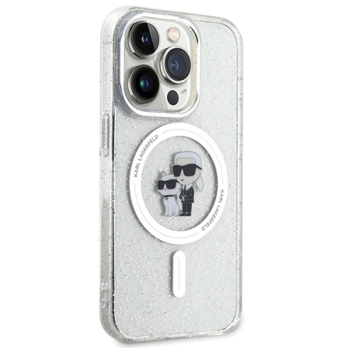 Buy Karl Lagerfeld KLHMP14LHGKCNOT Apple iPhone 14 Pro hardcase Karl&Choupette Glitter MagSafe transparent - KLD1627 - {ean13} - Home Screen Store Europe