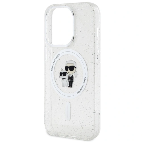 Kup Karl Lagerfeld Apple Tasche KLHMP14LHGKCNOT iPhone 14 Pro Hartschale Karl&Choupette Glitter MagSafe transparent - KLD1627 - {ean13} - Sklep Home Screen
