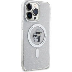 Karl Lagerfeld Apple Carcasă KLHMP14XHGKCNOT iPhone 14 Pro Max hardcase Karl&Choupette Glitter MagSafe transparent