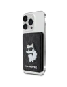 Kapsa na karty Karl Lagerfeld KLWMSPSAKHCK Peněženka s přihrádkou na karty Saffiano Monogram Choupette MagSafe černá/black