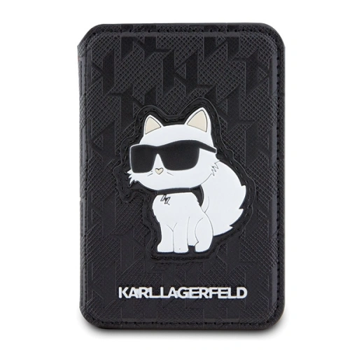 Kup Kieszeń na karty Karl Lagerfeld KLWMSPSAKHCK Wallet Card Slot Stand Saffiano Monogram Choupette MagSafe czarny/black - KLD1629 - {ean13} - Sklep Home Screen