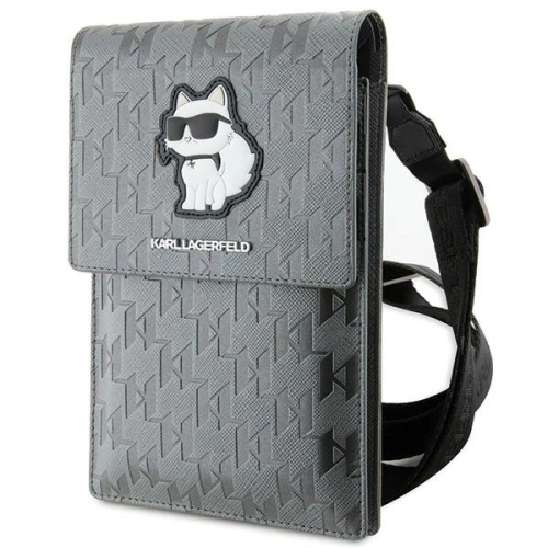 Kup Torebka Karl Lagerfeld KLWBSAKHPCG Saffiano Monogram Choupette stříbrná/silver - KLD1630 - {ean13} - Sklep Home Screen