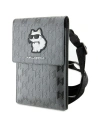 Torebka Karl Lagerfeld KLWBSAKHPCG Saffiano Monogram Choupette srebrny/silver