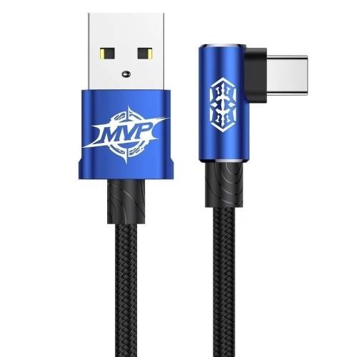 Buy Baseus USB Type-C 90-degree MVP Elbow Cable 2A 1m Blue - BSU175BLU - {ean13} - Home Screen Store Europe