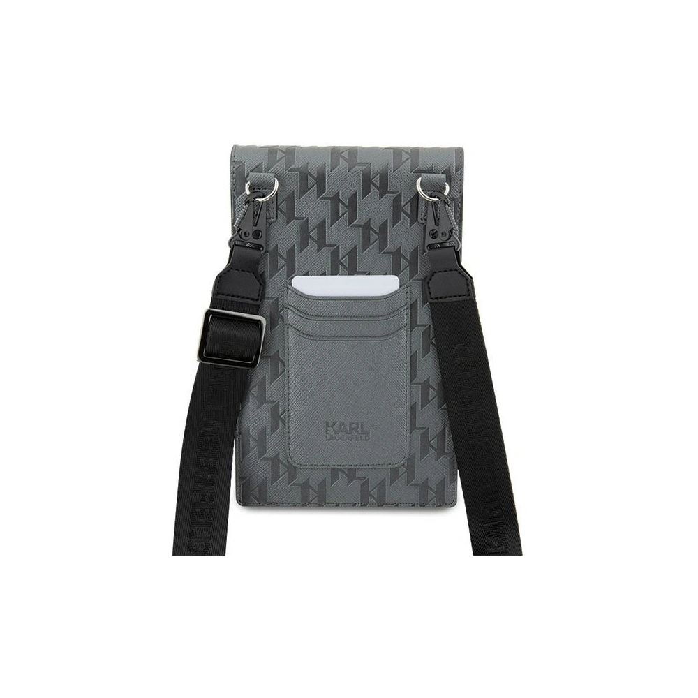 Torebka Karl Lagerfeld KLWBSAKHPCG Saffiano Monogram Choupette srebrny/silver