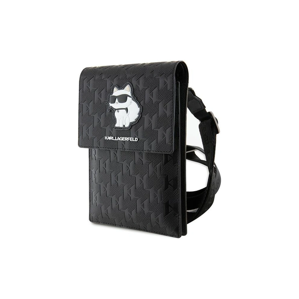 Torebka Karl Lagerfeld KLWBSAKHPCK Saffiano Monogram Choupette czarny/black
