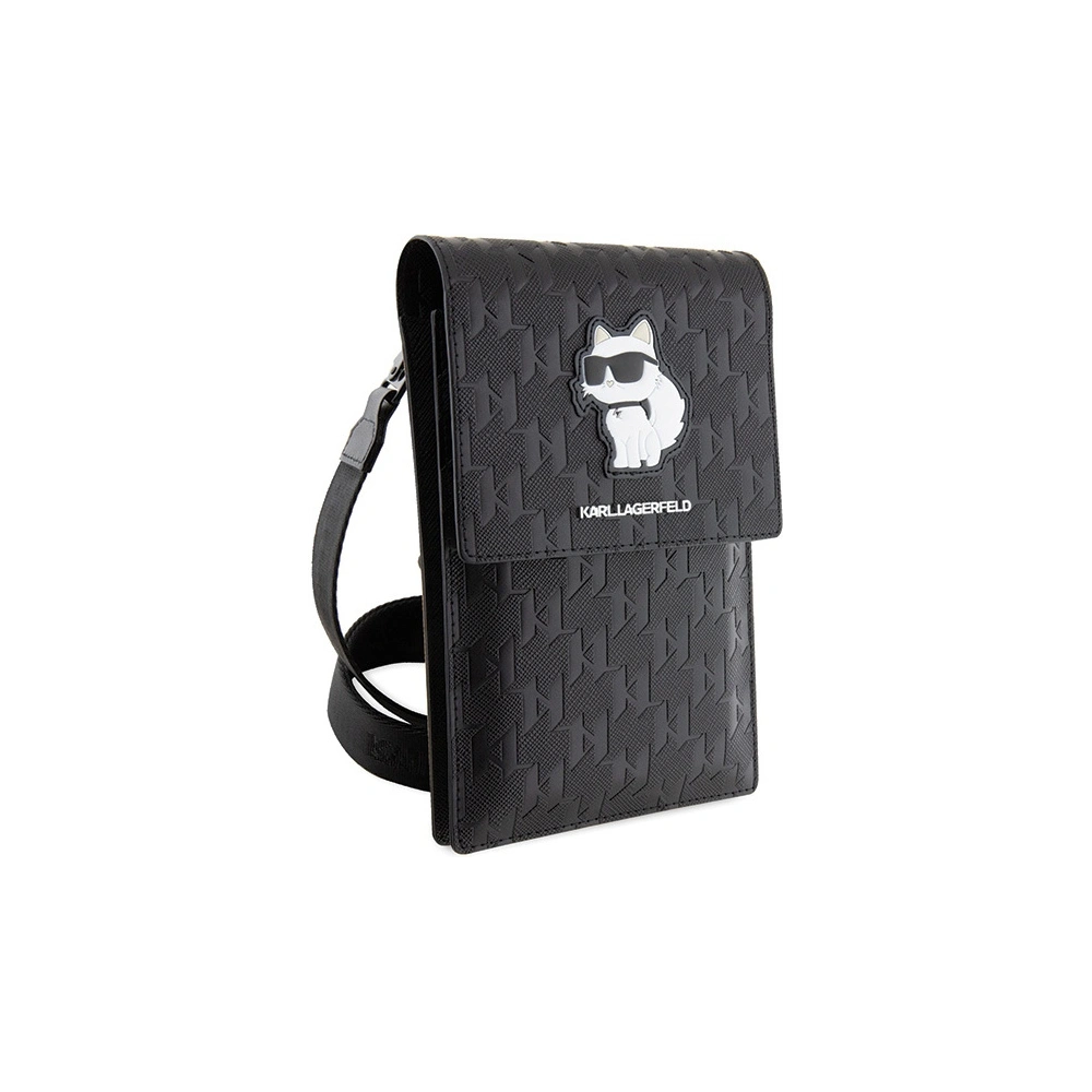 Torebka Karl Lagerfeld KLWBSAKHPCK Saffiano Monogram Choupette czarny/black