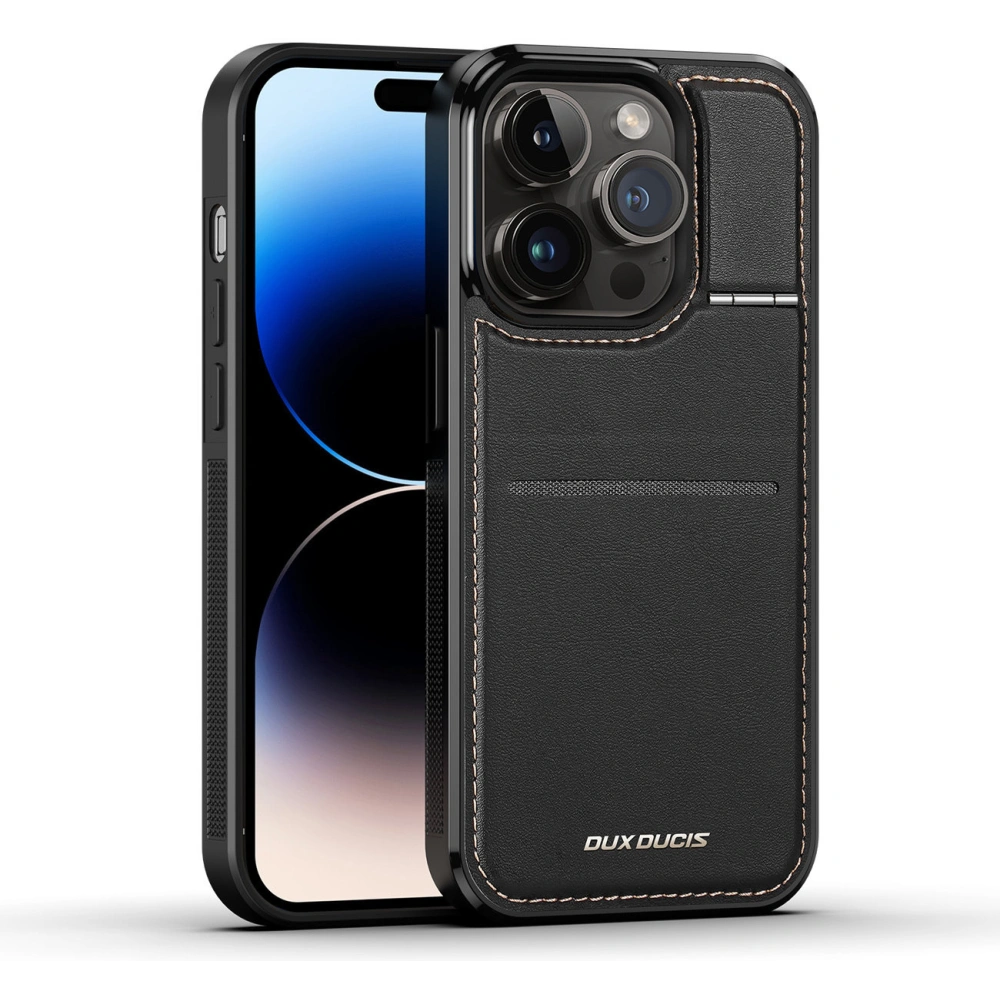 Etui Dux Ducis RFID Rafi Mag Apple iPhone 15 Pro Max MagSafe portfel z podstawką 3w1 czarne