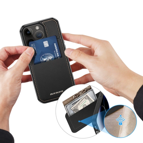 Buy Dux Ducis RFID Rafi Mag Apple iPhone 15 Pro Max MagSafe wallet with stand 3in1 - DDS1801 - {ean13} - Home Screen Store Europe