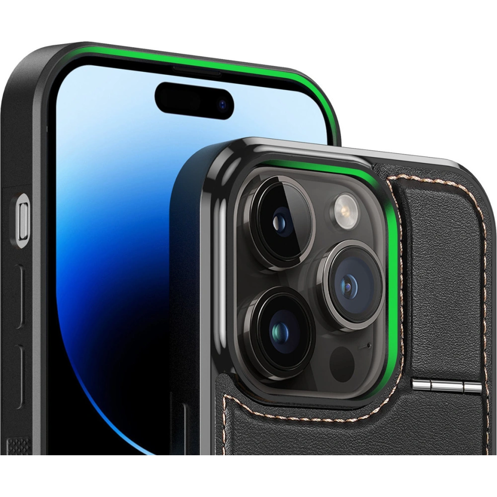 Etui Dux Ducis RFID Rafi Mag Apple iPhone 15 Pro Max MagSafe portfel z podstawką 3w1 czarne