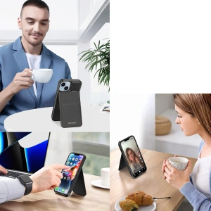 Kup Etui Dux Ducis RFID Rafi MagApple iPhone 15 Plus / 14 Plus MagSafe portfel z podstawką 3w1 czarne - DDS1803 - {ean13} - Sklep Home Screen