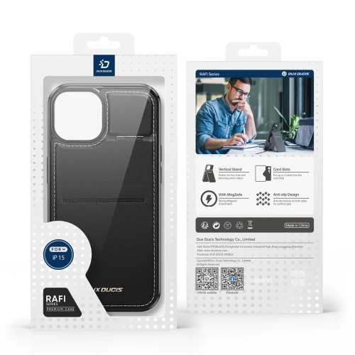 Buy Dux Ducis RFID Rafi Mag Apple iPhone 15 MagSafe wallet with stand 3in1 - DDS1804 - {ean13} - Home Screen Store Europe