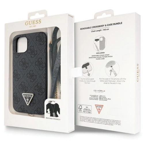 Kup Guess Apple Tasche GUHCP13MP4TDSCPK iPhone 13 Hartschale Crossbody 4G Metall Logo schwarz/schwarz - GUE2731 - {ean13} - Sklep Home Screen