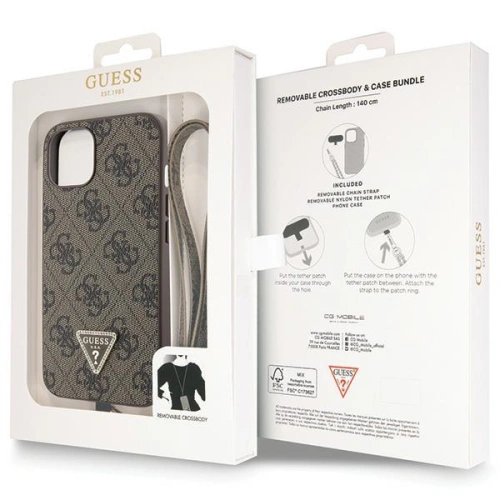 Kup Etui Guess GUHCP13MP4TDSCPW Apple iPhone 13 keménytok Crossbody 4G Fém Logó barna/brown - GUE2733 - {ean13} - Sklep Home Screen