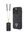 Guess Apple Tasche GUHCP13XP4TDSCPK iPhone 13 Pro Max Hartschale Crossbody 4G Metall Logo schwarz/schwarz