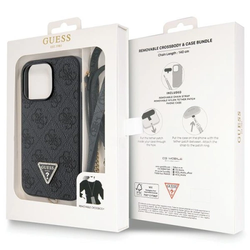 Kup Guess Apple Tasche GUHCP13XP4TDSCPK iPhone 13 Pro Max Hartschale Crossbody 4G Metall Logo schwarz/schwarz - GUE2735 - {ean13} - Sklep Home Screen