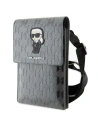 Torebka Karl Lagerfeld KLWBSAKHPKG Saffiano Monogram Ikonik stříbrný/silver