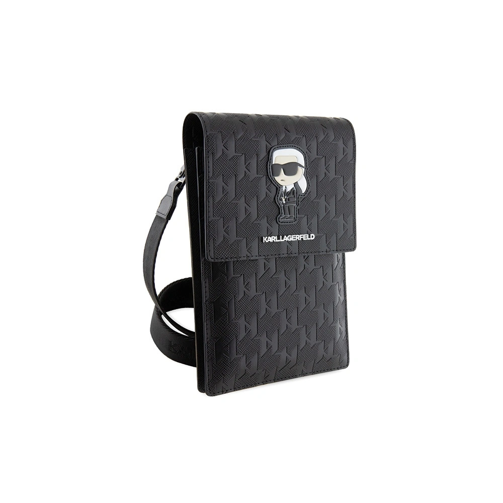 Torebka Karl Lagerfeld KLWBSAKHPKK Saffiano Monogram Ikonik czarny/black