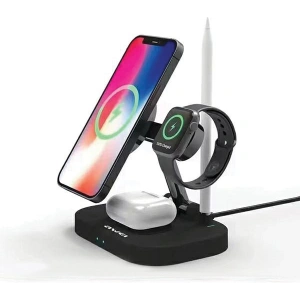 Kup Ładowarka indukcyjna AWEI W22 15W Fast Charging 4w1 czarny/black - AWEI150 - {ean13} - Sklep Home Screen