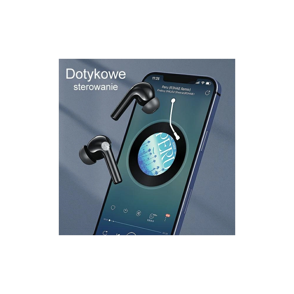 Słuchawki AWEI Bluetooth 5.3 T1 Pro + stacja dokująca czarno-zielony/black-green