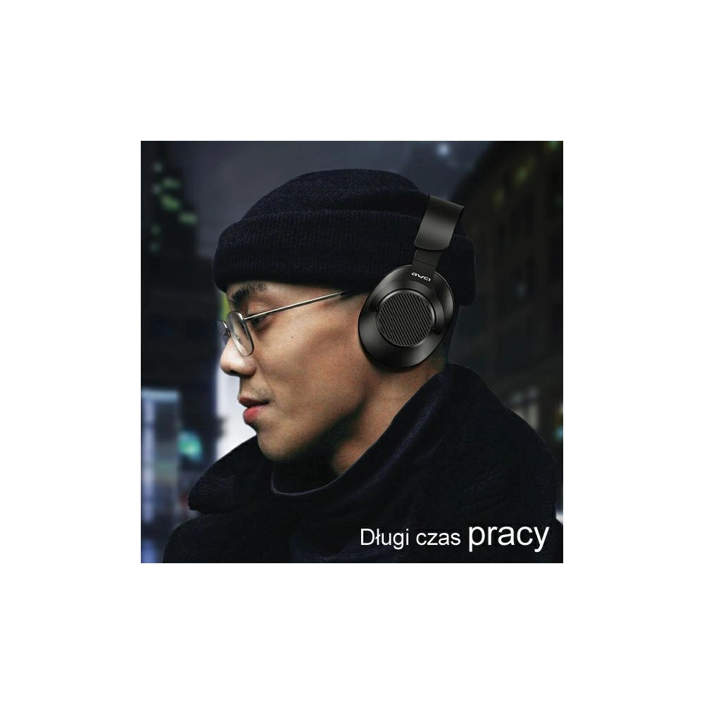 Słuchawki nauszne AWEI A997 Pro ANC Bluetooth czarny/black