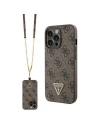 Guess Apple Tasche GUHCP13XP4TDSCPW iPhone 13 Pro Max Hartschale Crossbody 4G Metall Logo braun/braun