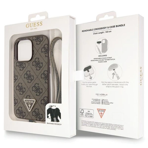 Kup Etui Guess GUHCP13XP4TDSCPW Apple iPhone 13 Pro Max kemény tok Crossbody 4G Fém Logo barna/brown - GUE2737 - {ean13} - Sklep Home Screen