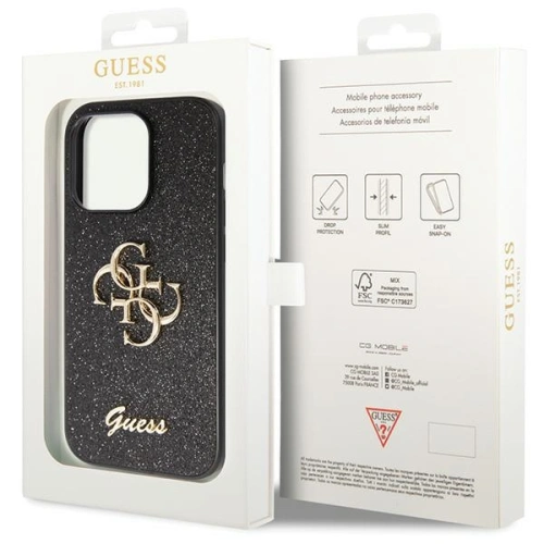 Kup Etui Guess GUHCP14LHG4SGK Apple iPhone 14 Pro hardcase Glitter Script Big 4G czarny/black - GUE2738 - {ean13} - Sklep Home Screen