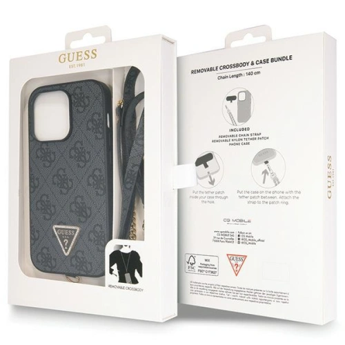 Kup Guess Apple Tasche GUHCP14LP4TDSCPK iPhone 14 Pro Hartschalenetui Crossbody 4G Metal Logo schwarz/schwarz - GUE2739 - {ean13} - Sklep Home Screen